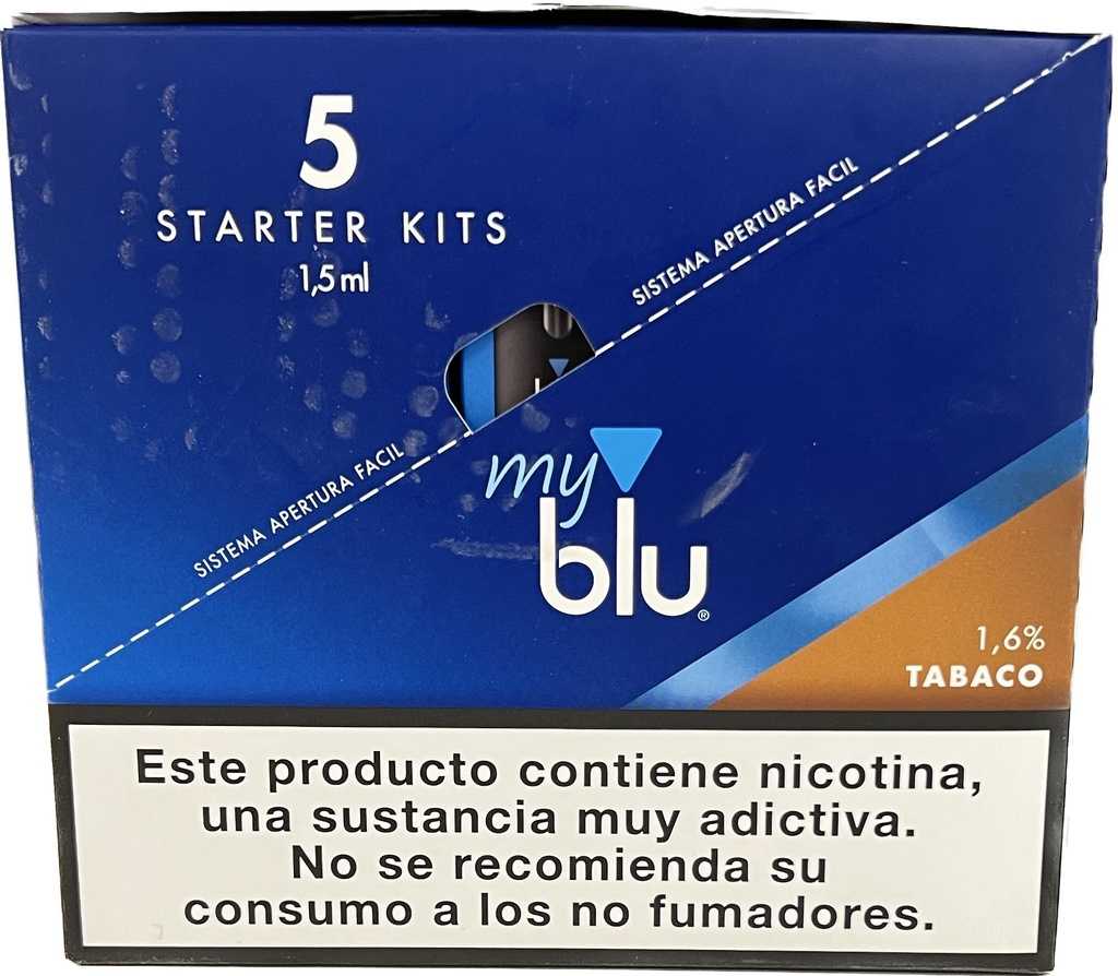 My Blu Vape Pen入门套件 烟草口味电子烟胶囊5个 (1.5毫升)  