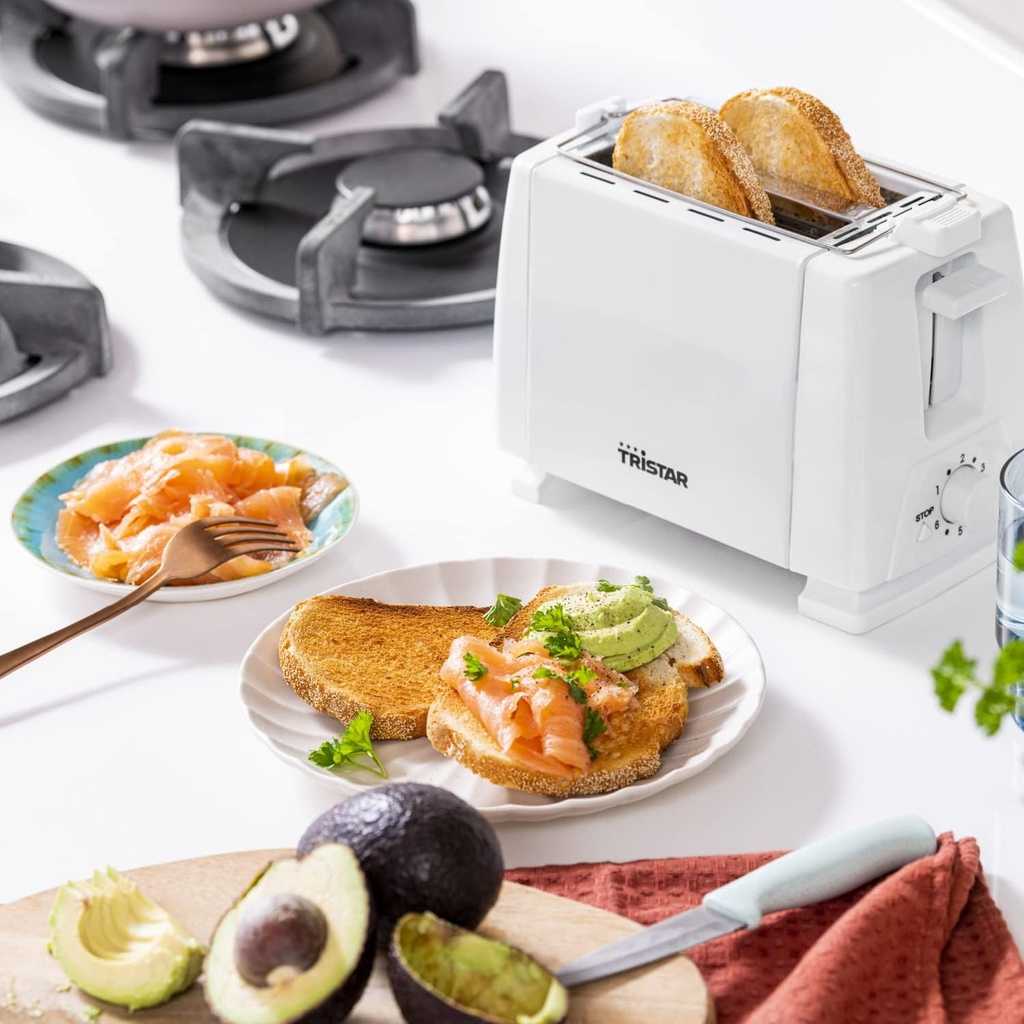 Tristar BR 1009 2 Slice Short Slot Toaster 650W White Buyes