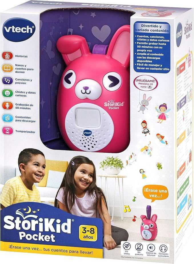 VTech Grey StoriKid Pocket, cuentacuentos portátil para niños